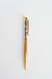 Natural Gemstone Pens (Amethyst Infused Gold Pen)