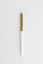 Load image into Gallery viewer, Two Tone Ballpoint Pens (white &amp; gold pen)